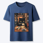 Japanese Kyoto Cat T-Shirt for Men