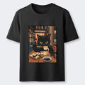 Black Cat Sushi T-Shirt Gift Idea