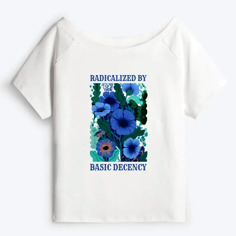 Off Shoulder Cotton T-Shirt Trendy