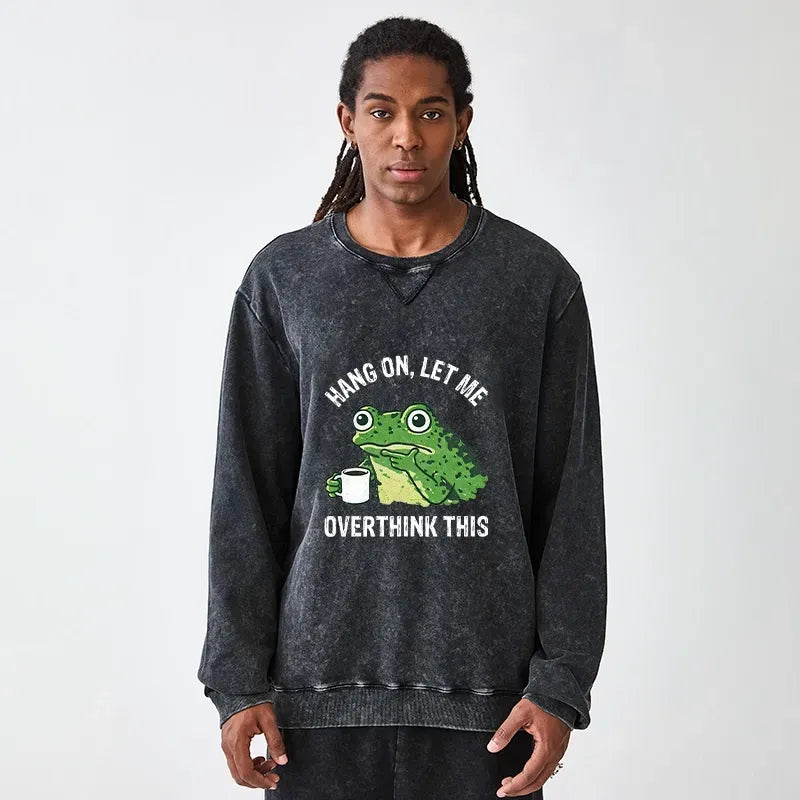 Overthinking Frog Sweatshirt for Daily Wear