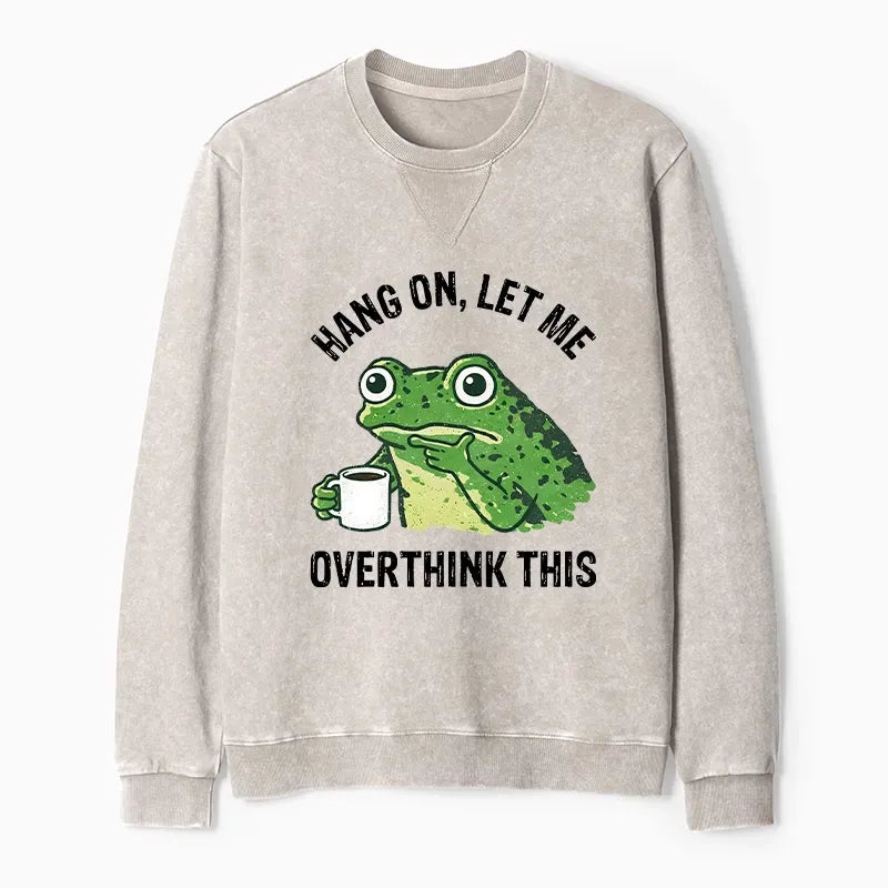 Coffee Wash Sweatshirt Trendy for Streetwear