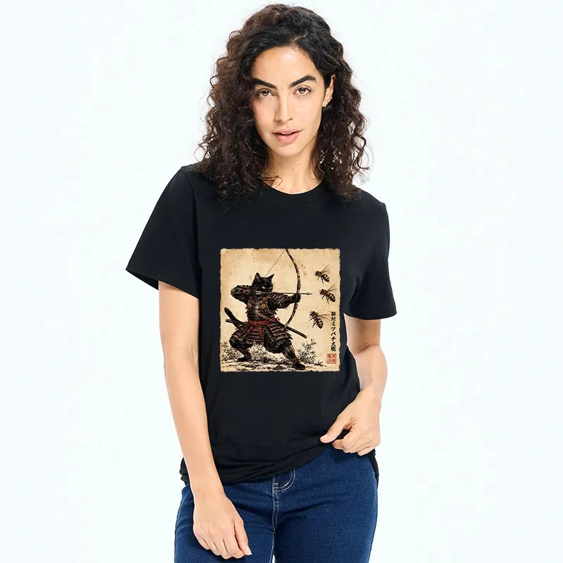 Kyoto-Lion Samurai Cat Hunter Classic T-Shirt