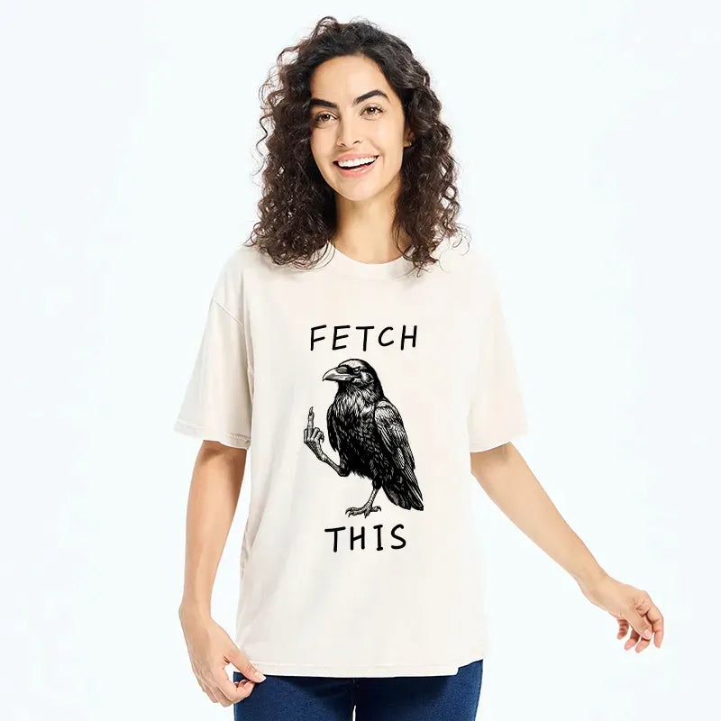 Kyoto-Lion Funny Crow Meme With Attitude Washed T-Shirt