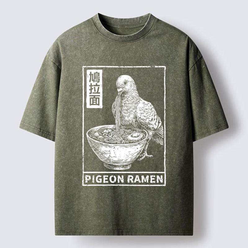Kyoto-Lion The Ramen Dove Washed T-Shirt