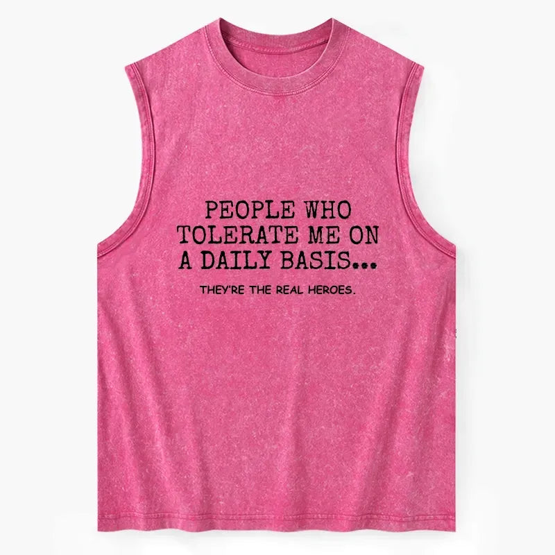 Japanese washed tank top for summer
