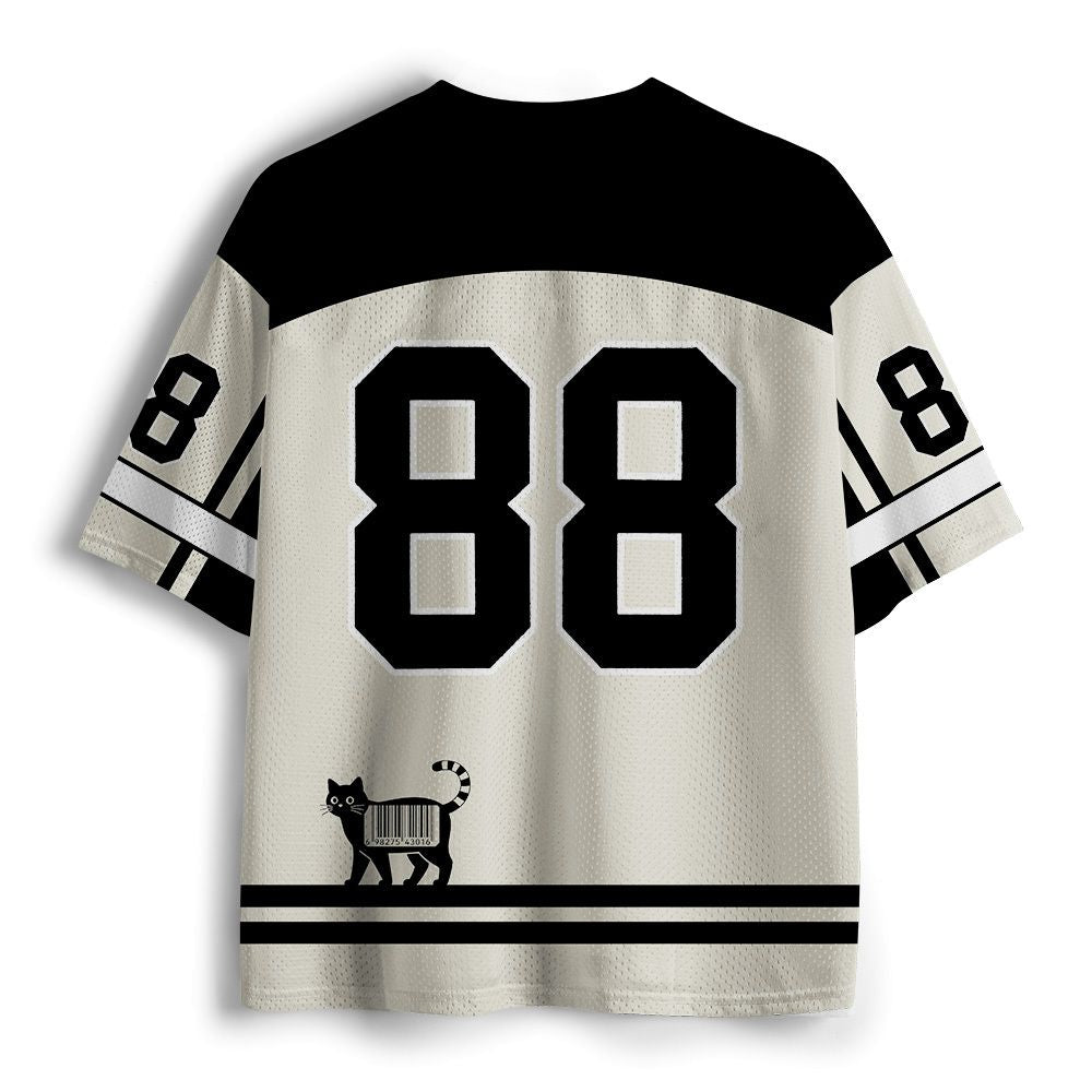 Kyoto-Lion Vintage Funny Bread Cat Meme Mesh Jersey