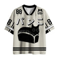 Kyoto-Lion Vintage Funny Bread Cat Meme Mesh Jersey