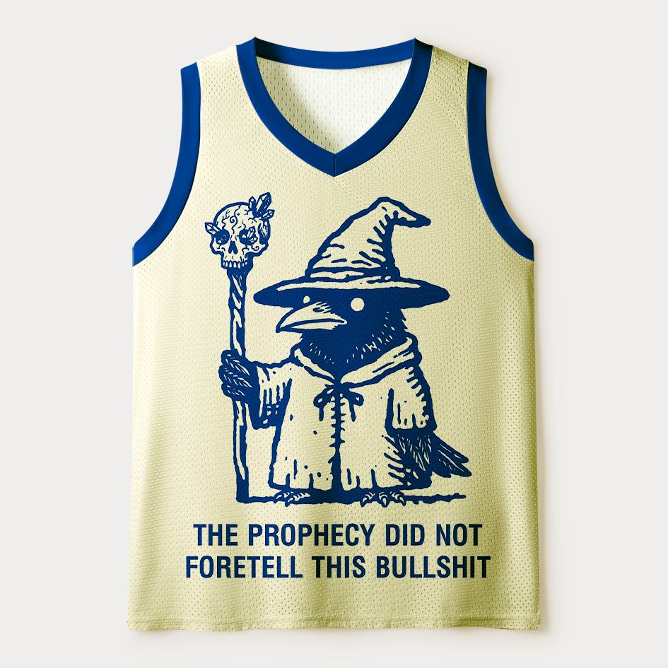 Kyoto-Lion Sarcastic Prophecy Crow Witch Mesh Tank Top