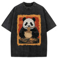 washed unisex panda t-shirt streetwear