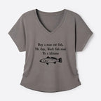 Kyoto-Lion Man Eat Fish Meme Modal Dolman Sleeve T-Shirt