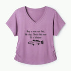 Kyoto-Lion Man Eat Fish Meme Modal Dolman Sleeve T-Shirt