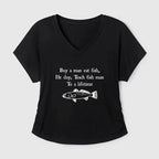 Kyoto-Lion Man Eat Fish Meme Modal Dolman Sleeve T-Shirt