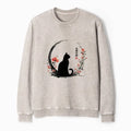 Comfortable Unisex Black Cat Sweatshirt