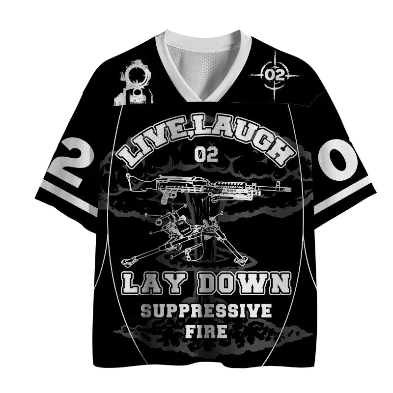 Kyoto-Lion Suppression By Force Funny Mesh Jersey