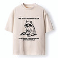 Silly Raccoon Meme T-Shirt for Casual