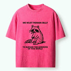 Silly Raccoon Meme T-Shirt for Casual
