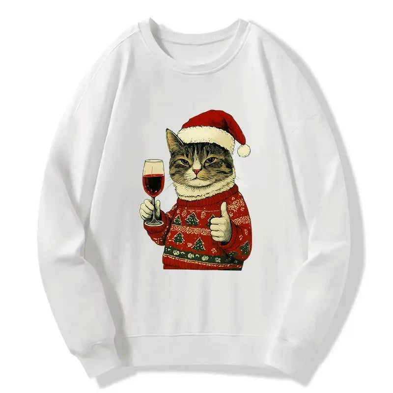 Kyoto-Lion Christmas Cat Likes Classic Sweatshirt