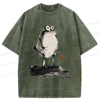 Japanese Streetwear Frog Tee for Festival