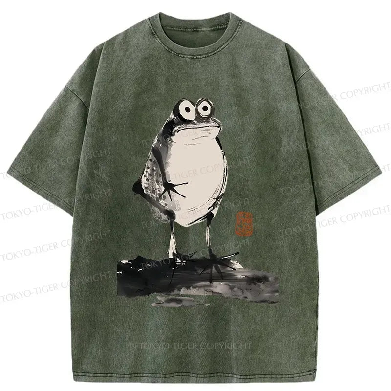 Japanese Streetwear Frog Tee for Festival