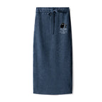 Kyoto-Lion Black Cat Scratches People Washed Terry Skirt
