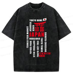 Kyoto-Lion Japanese Attractions Collection Washed T-Shirt