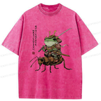 Frog Samurai T-Shirt for Streetwear