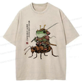 Kyoto-Lion Frog Samurai£ºYou Can Run But You Can't Hide Washed T-Shirt