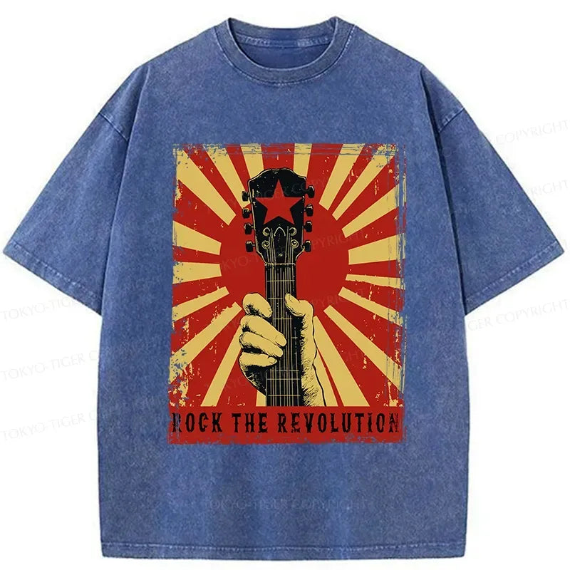 Japanese Vintage Rock Guitar Washed T-Shirt