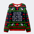 Kyoto-Lion Jesus: The Reason We Celebrate Christmas Ugly Sweatshirt