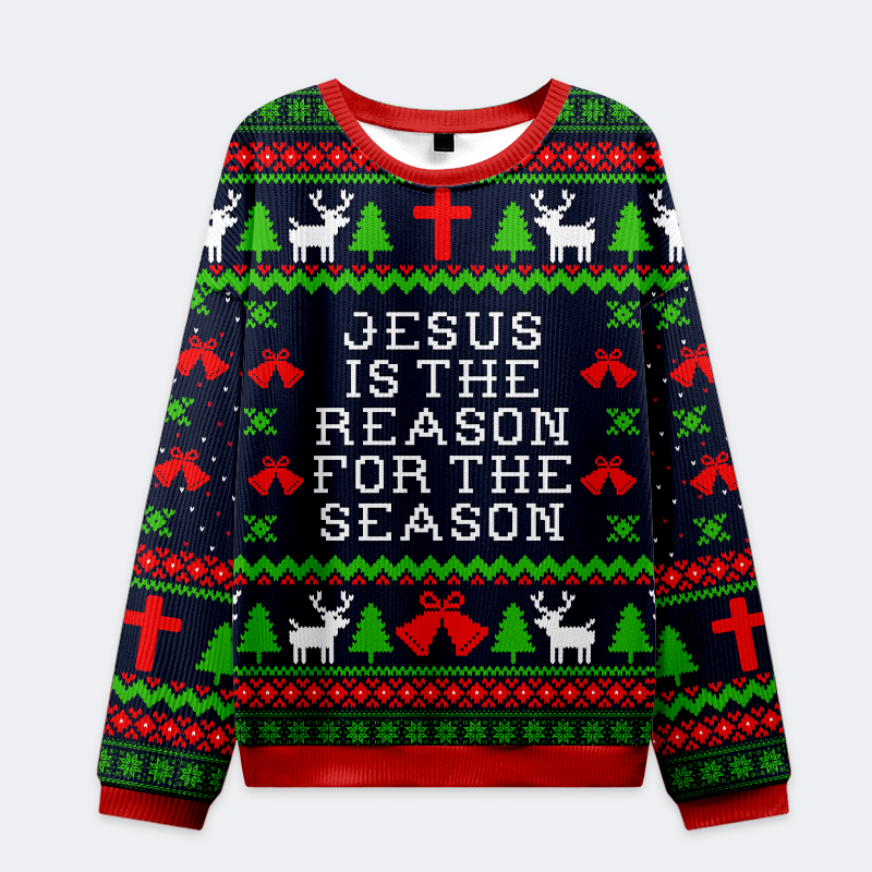 Kyoto-Lion Jesus: The Reason We Celebrate Christmas Ugly Sweatshirt