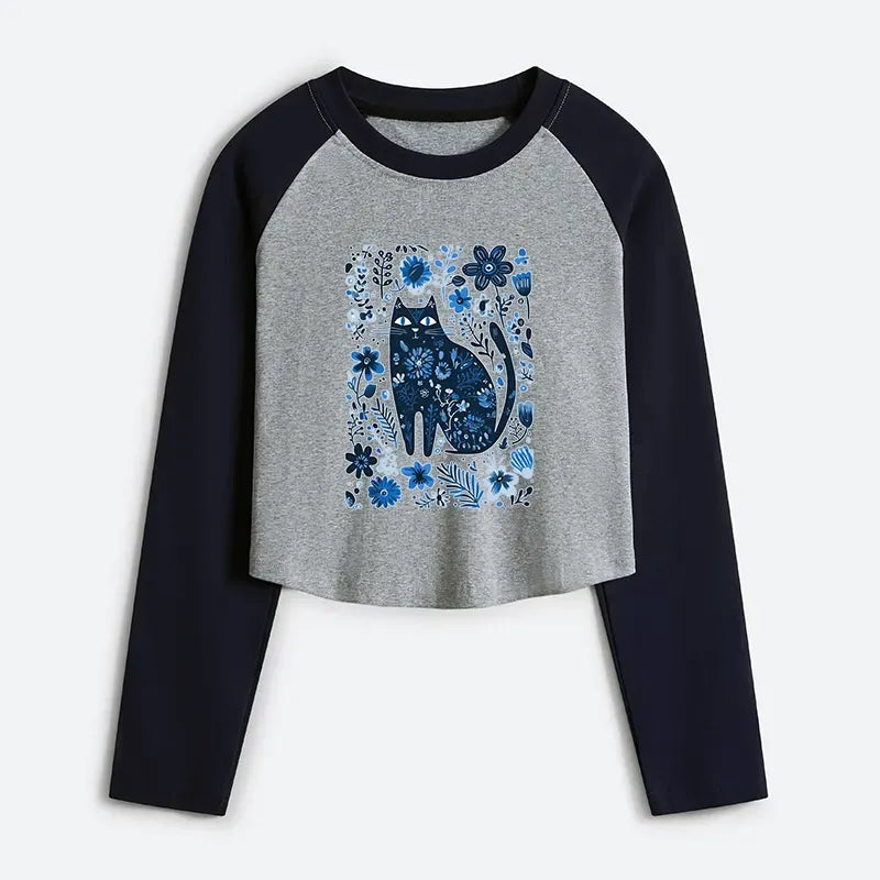 Cat Among Flowers Ukiyo-e Shirt for Anime Convention