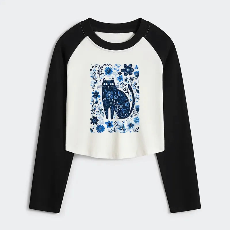 Cat Among Flowers Ukiyo-e Shirt for Anime Convention