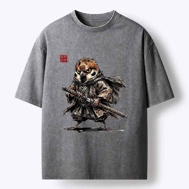 Soft cotton samurai tee for streetwear