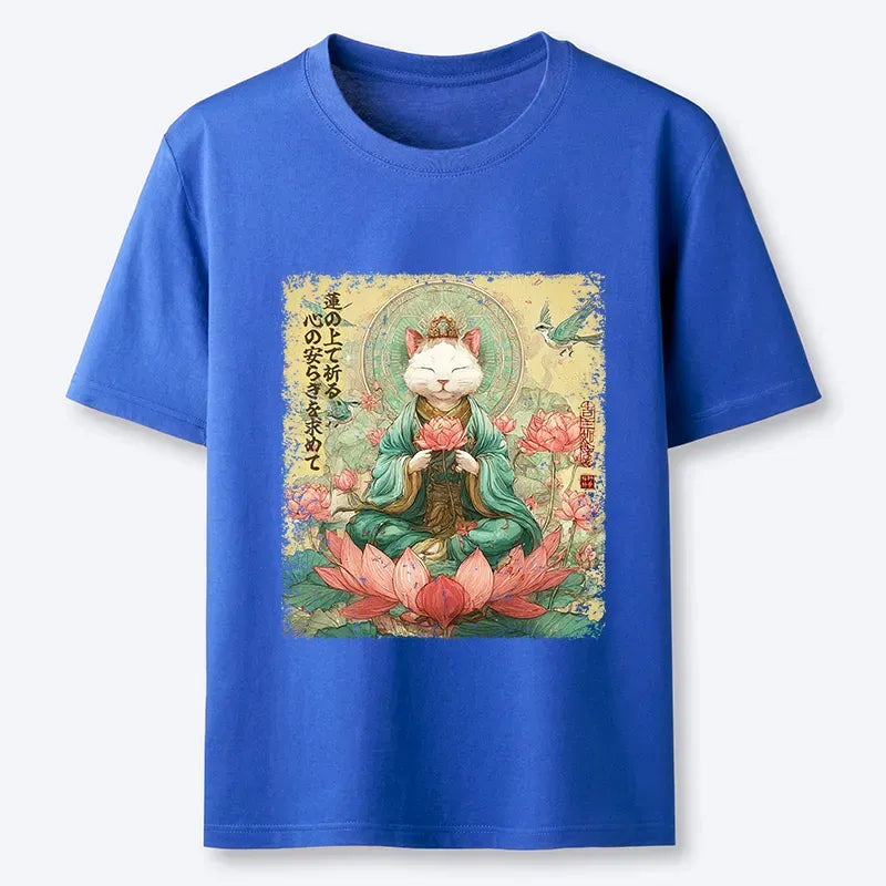 Kyoto-Lion Lotus Whisper Cat:Calm Reflections Classic T-Shirt