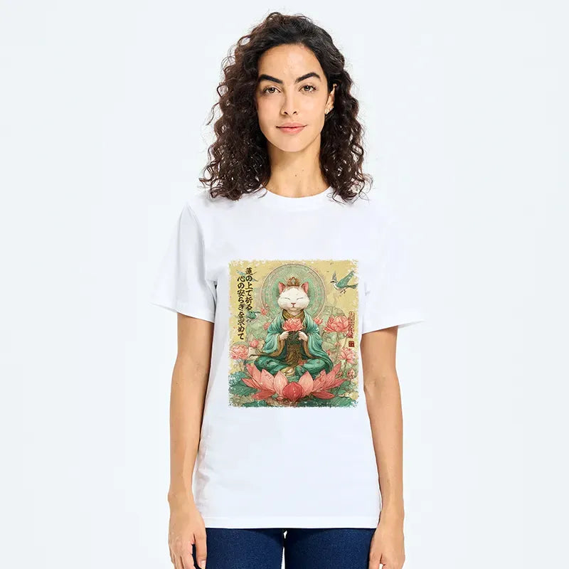 japanese cat t-shirt for daily wear