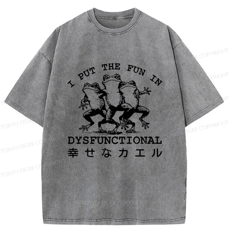 Japanese Happy Frogs Washed T-Shirt