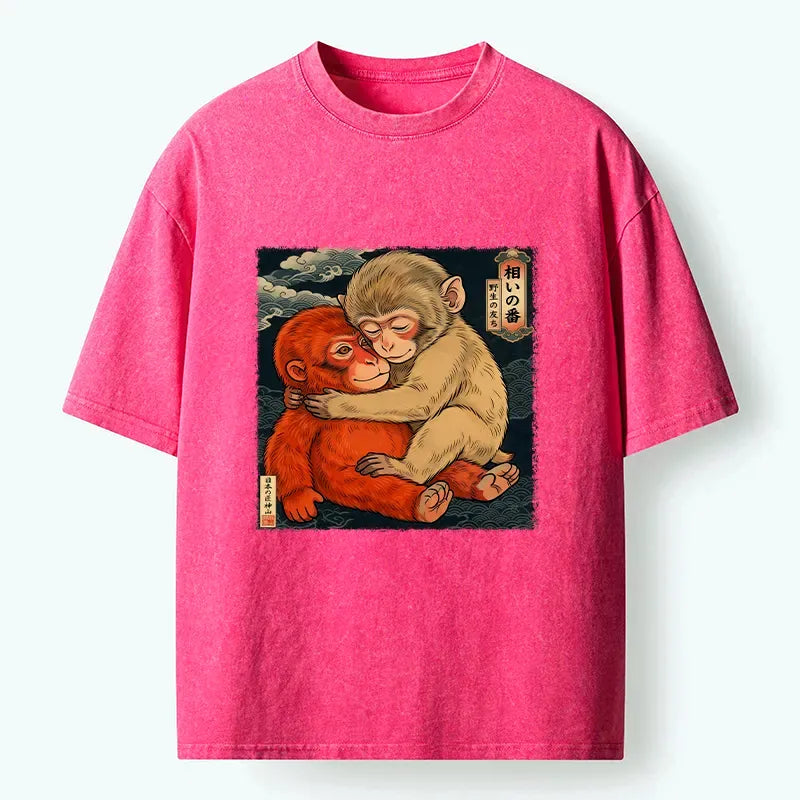 Washed Cotton T-Shirt for Vacation