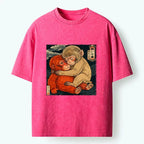 Washed Cotton T-Shirt for Vacation