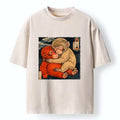 Washed Cotton T-Shirt for Vacation