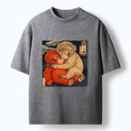 Washed Cotton T-Shirt for Vacation