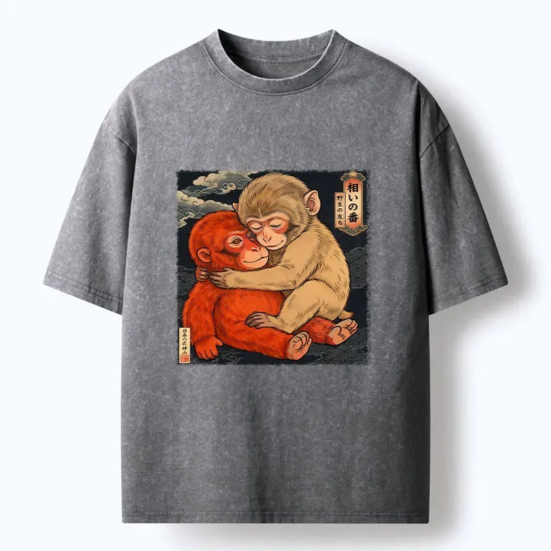 Washed Cotton T-Shirt for Vacation