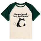 Kyoto-Lion Farting Frog Japanese Raglan T-shirt