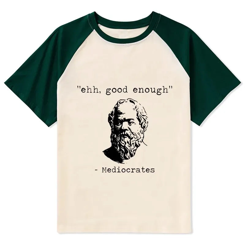 Kyoto-Lion Mediocrates Meme Raglan T-shirt