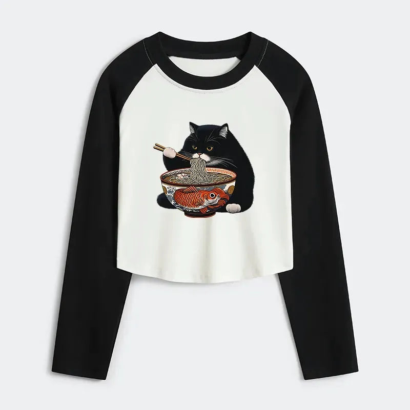 Japanese Vintage Fat Cat Ramen Tee