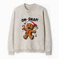 Kyoto-Lion Oh Snap The Gingerbread Man's Christmas Chaos Washed Terry Sweatshirt