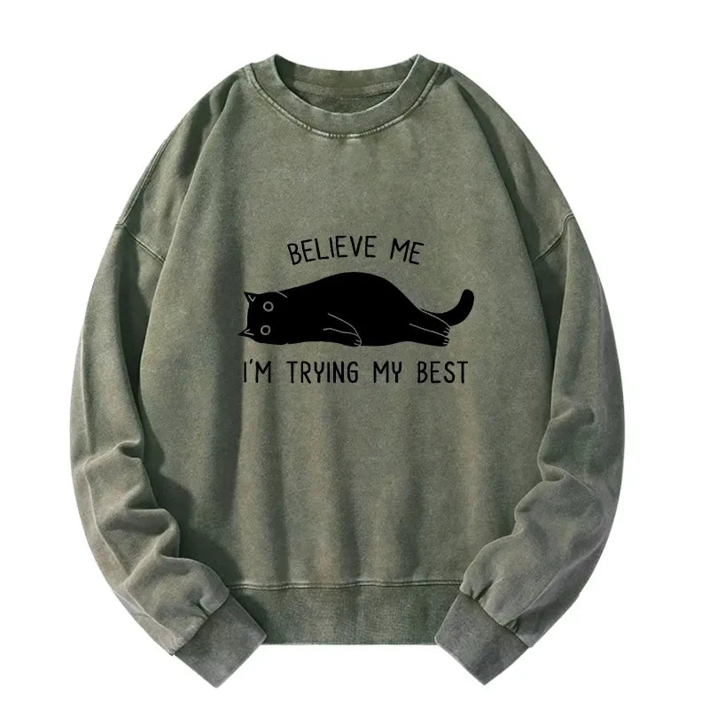 kyoto-lion washed sweatshirt for daily wear