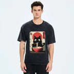 Kyoto lion slurp meowster t-shirt for daily wear