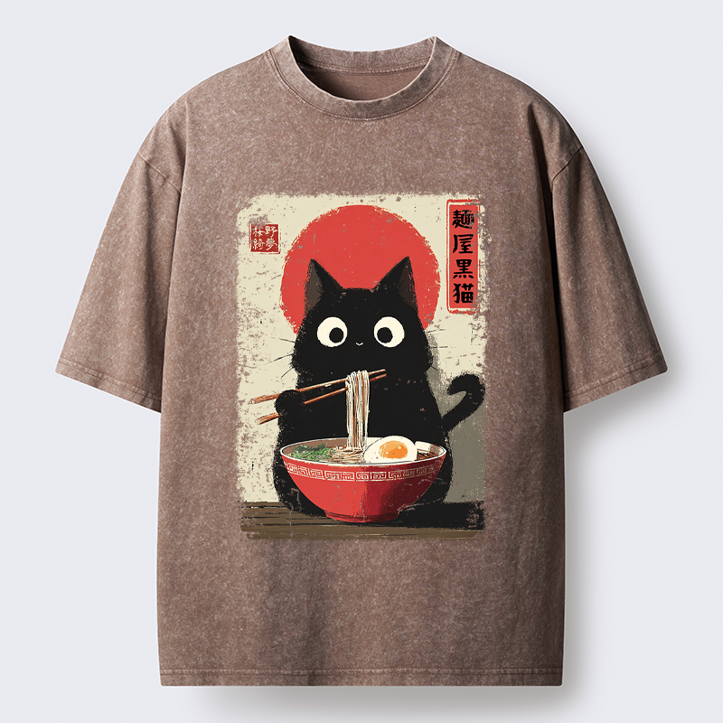 Kyoto lion slurp meowster t-shirt for daily wear