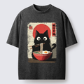 Kyoto-Lion Slurp Meowster Washed T-Shirt
