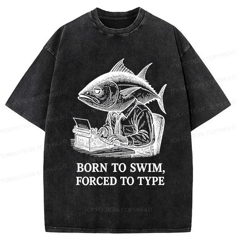 Kyoto-Lion Tuna At Work Washed T-Shirt